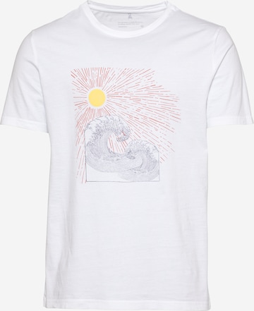 ARMEDANGELS Shirt 'JAAMES SUN WAVES' in Wit: voorkant