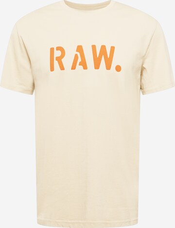 T-Shirt G-Star RAW en beige : devant