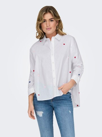 Chemisier 'ONLNEW LINA GRACE' ONLY en blanc : devant