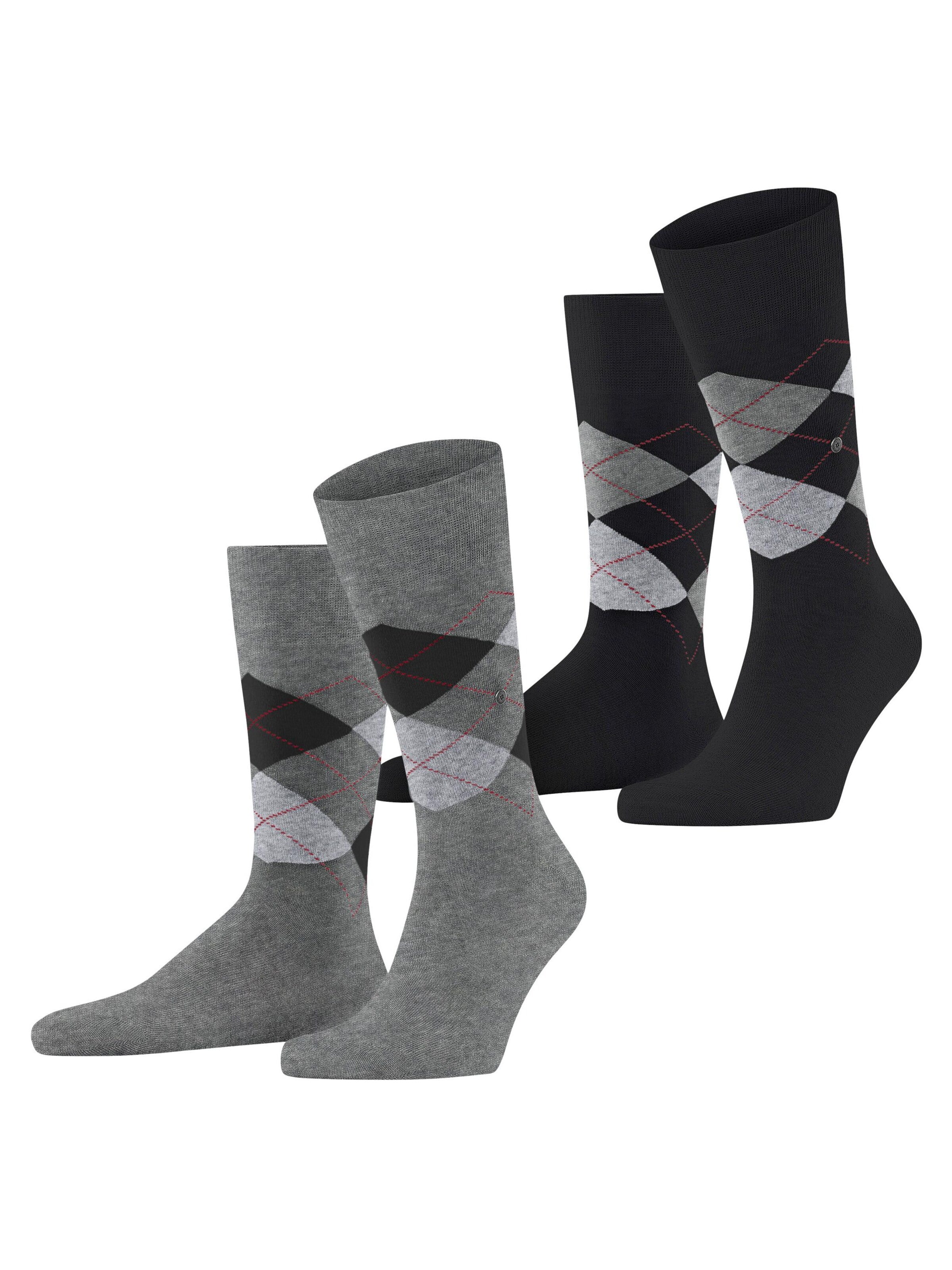 BURLINGTON Socks 'Everyday Argyle' in Grey: front
