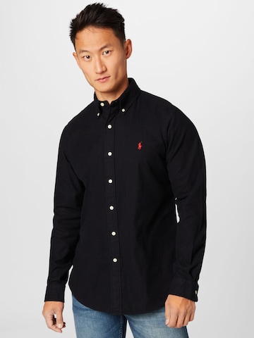 Polo Ralph Lauren Regular fit Button Up Shirt in Black: front