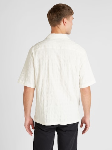 TOPMAN Comfort fit Button Up Shirt in Beige