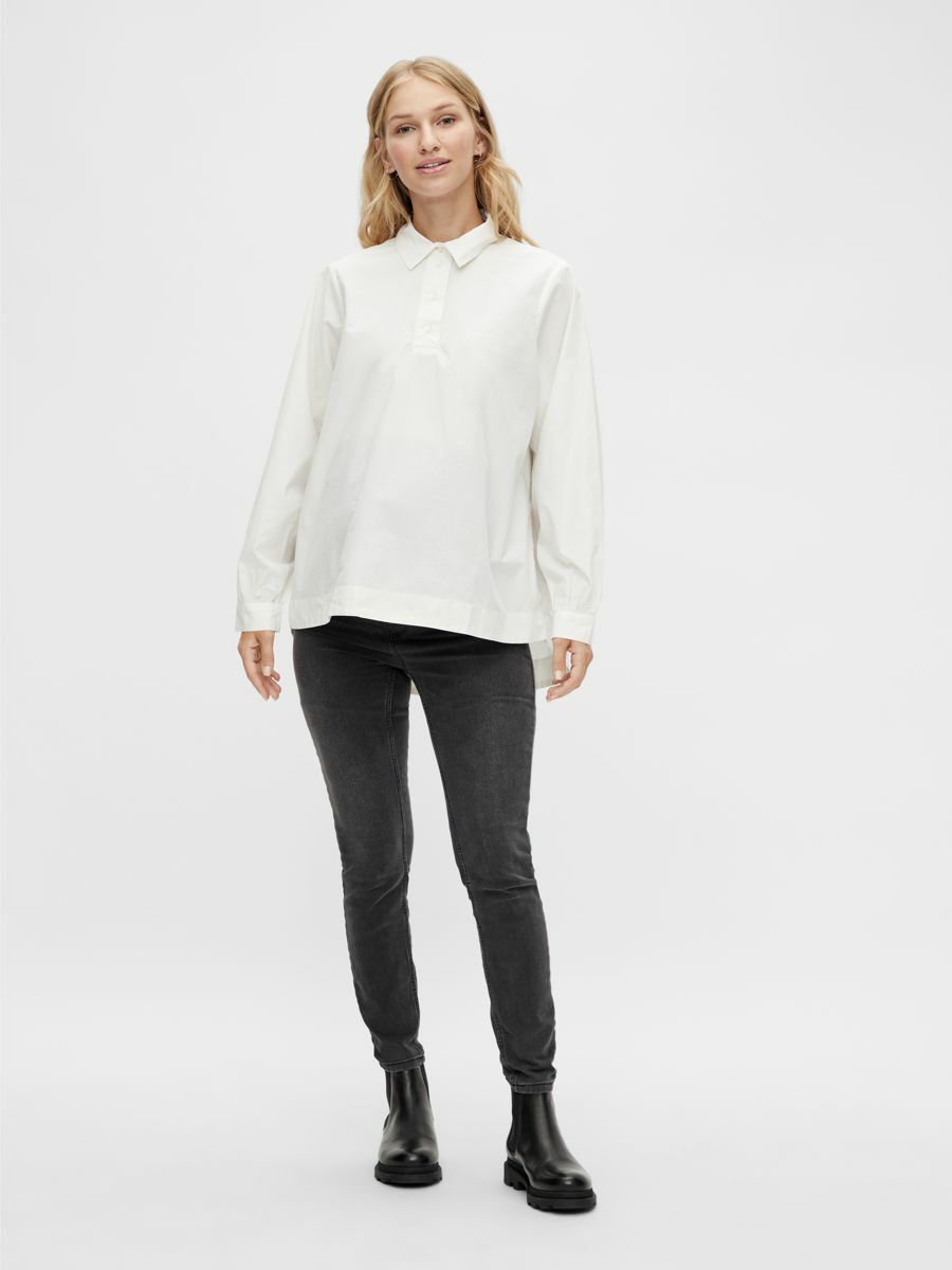 MAMALICIOUS Bluse Kristen in Offwhite 