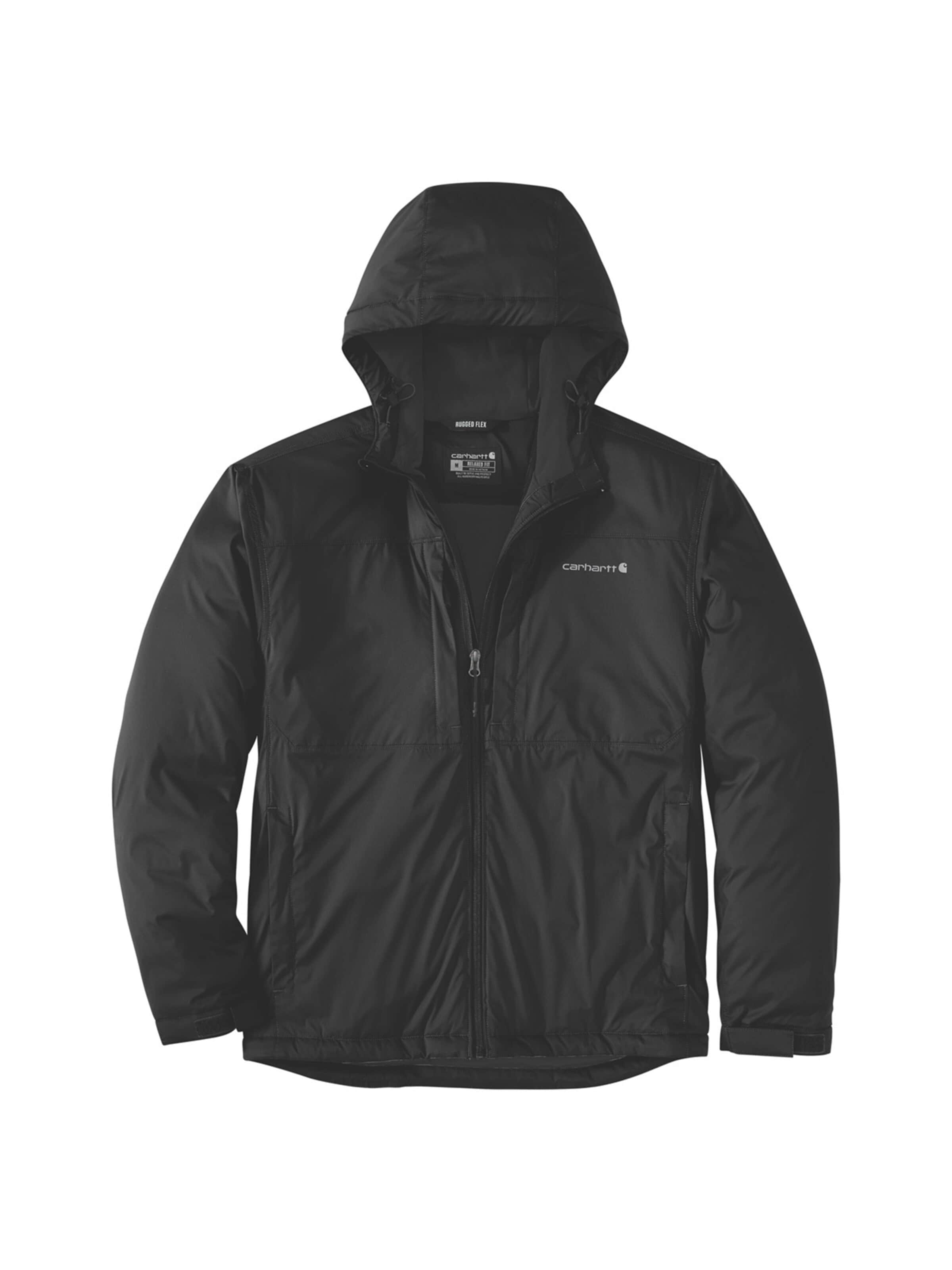 CARHARTT Fleece Jacket 'Jacke Insulated in schwarz' in Black: front