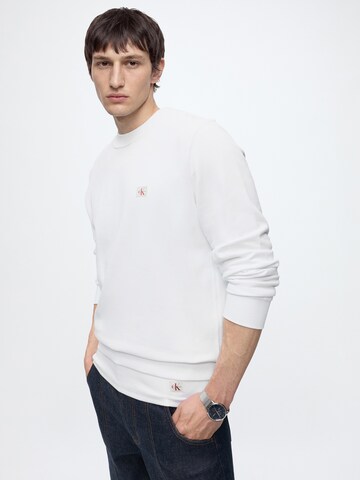 Calvin Klein Jeans Sweatshirt in Weiß