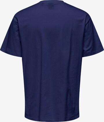 T-Shirt 'Fred' Only & Sons en bleu