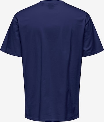 Only & Sons T-Shirt 'Fred' in Blau