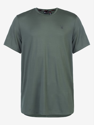 Spyder Functioneel shirt in de kleur Donkergroen / Zwart, Productweergave