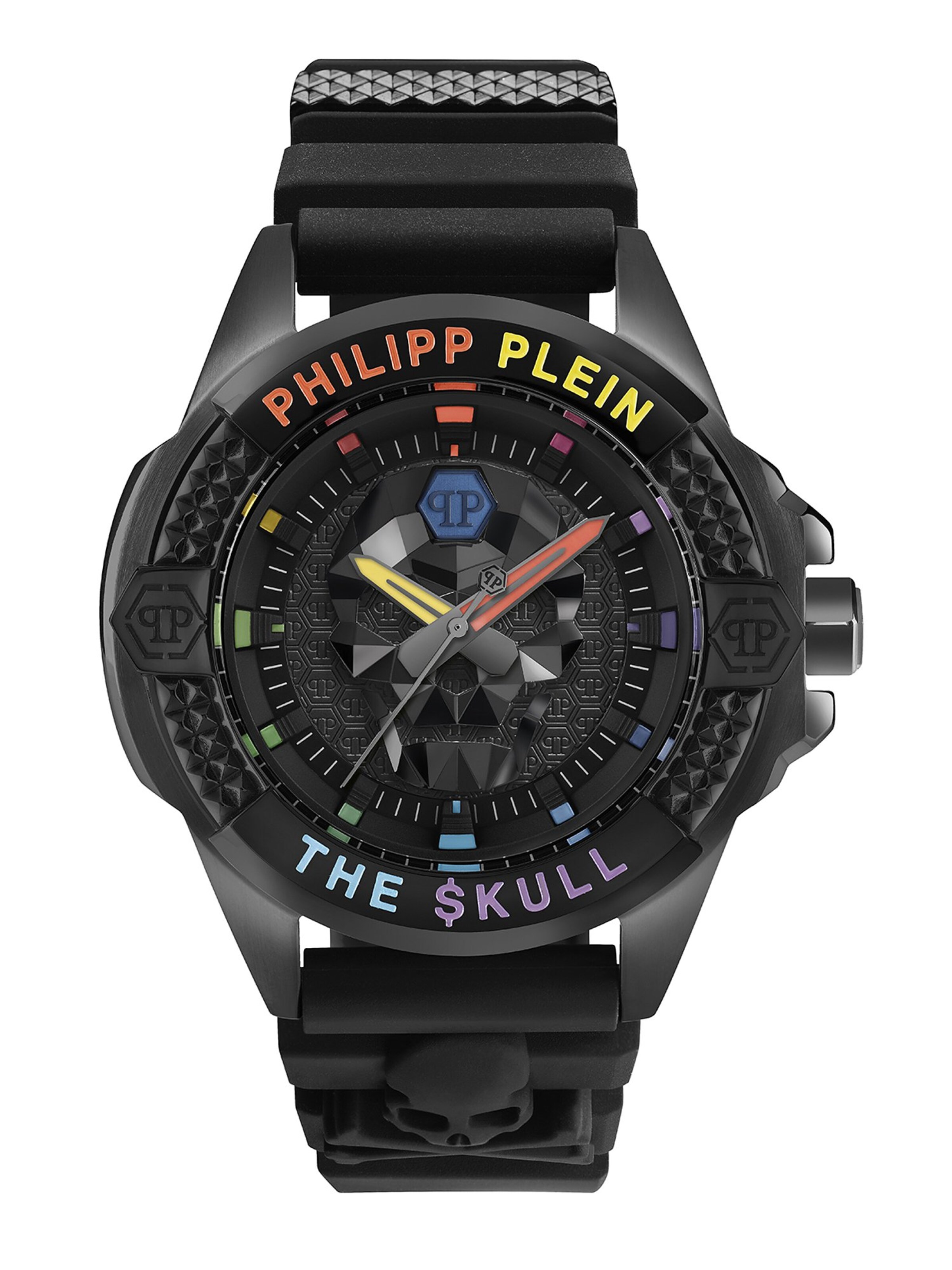 Philipp Plein Analog Watch 'THE $KULL' in Black: front