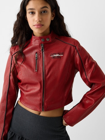 Veste mi-saison Bershka en rouge