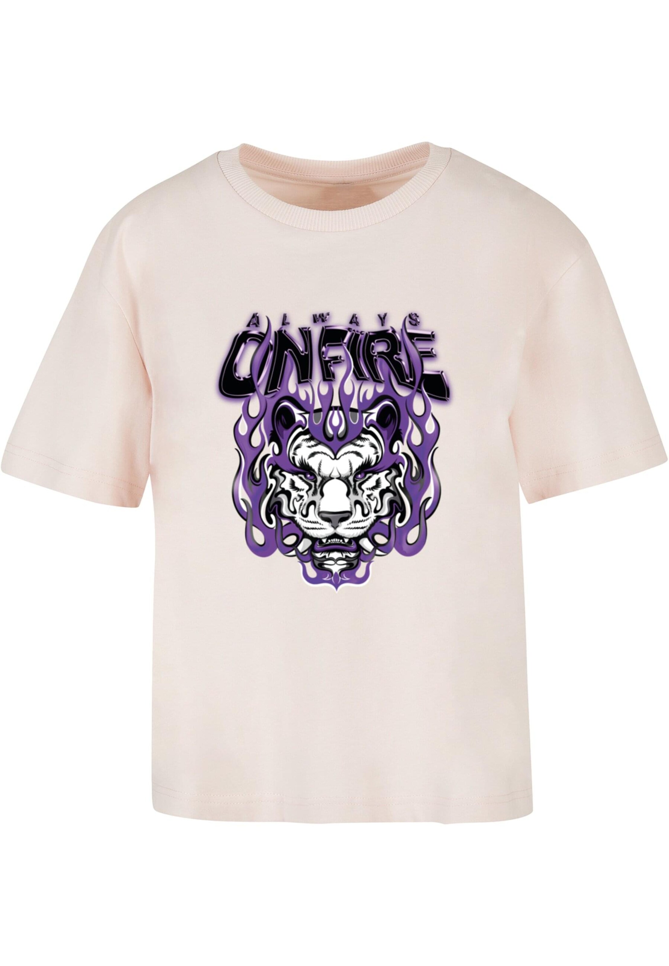 Mister Tee T-Shirt 'Always On Fire' in Pink: Vorderseite