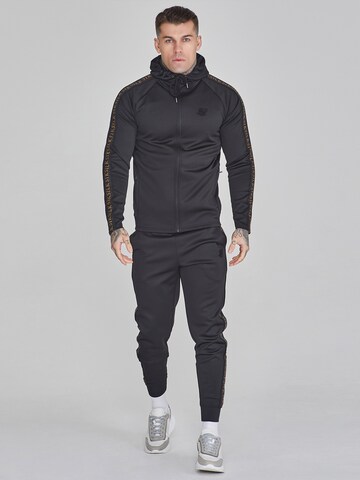 SikSilk Joggingpak in Zwart: voorkant