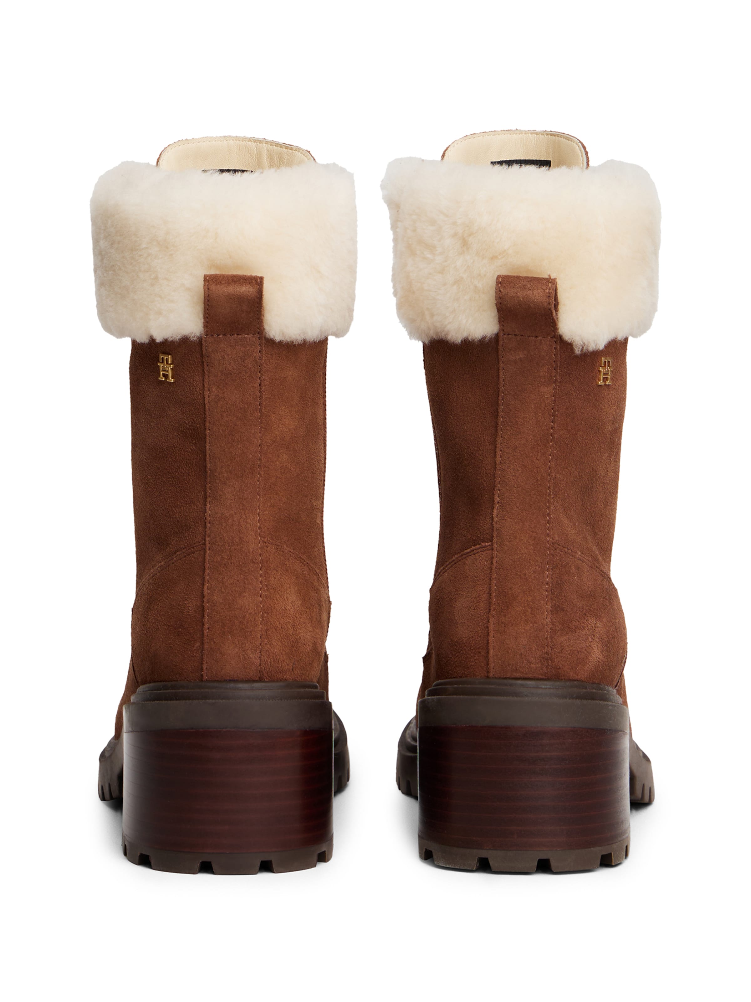 TOMMY HILFIGER Schnürstiefelette in Braun