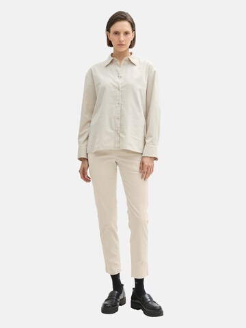TOM TAILOR Slimfit Broek in Beige