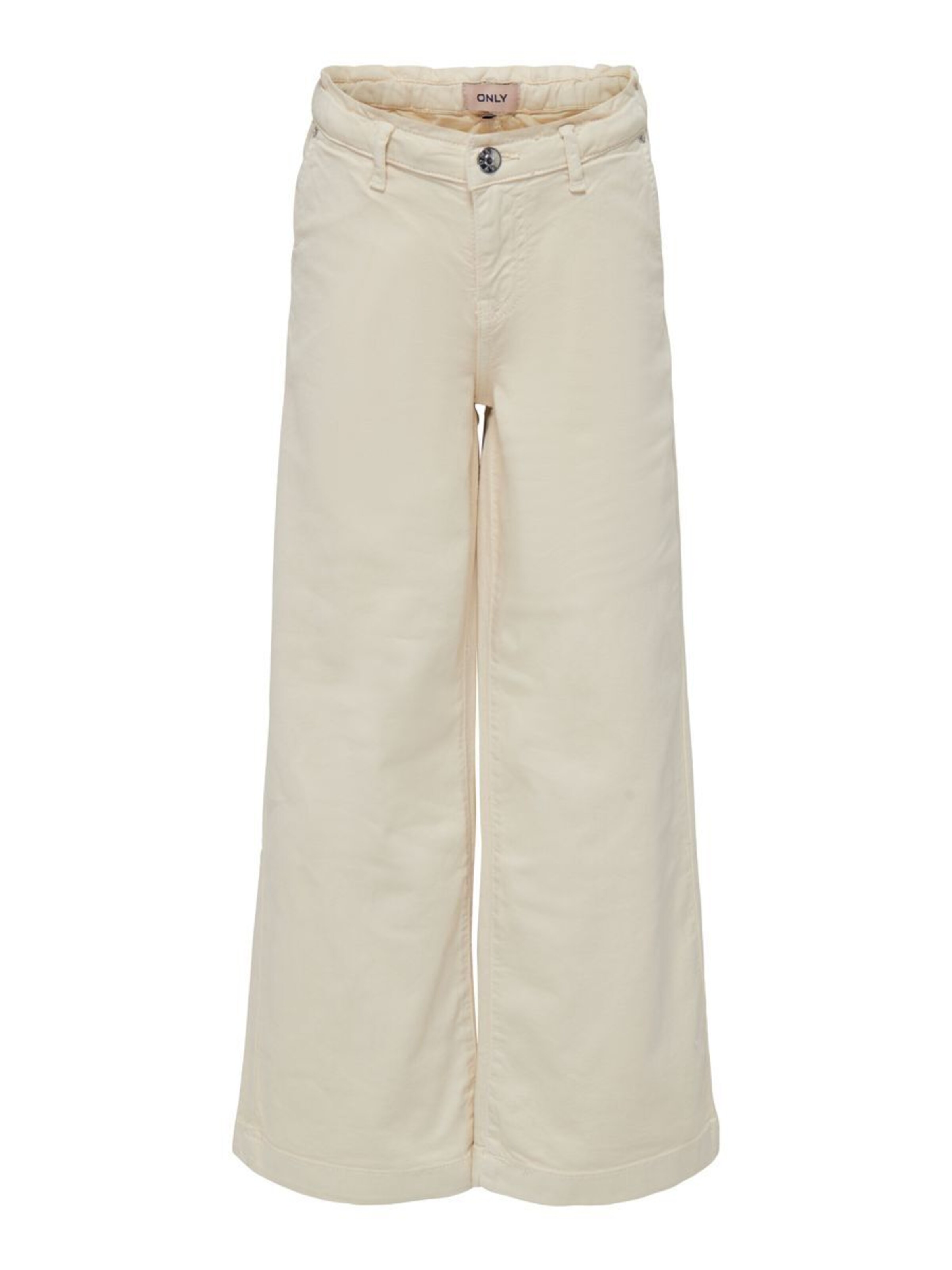 ONLY GIRLS Wide leg Byxa 'KOGNEW BROOK' i beige: framsida