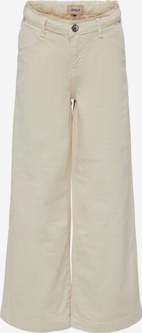 ONLY GIRLS Wide Leg Hose 'KOGNEW BROOK' in Beige: Vorderseite