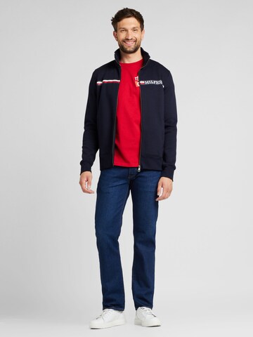 TOMMY HILFIGER Sweatjacke in Blau