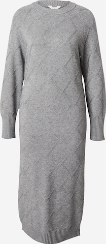 OBJECT Úpletové šaty 'TAU' – šedá: přední strana
