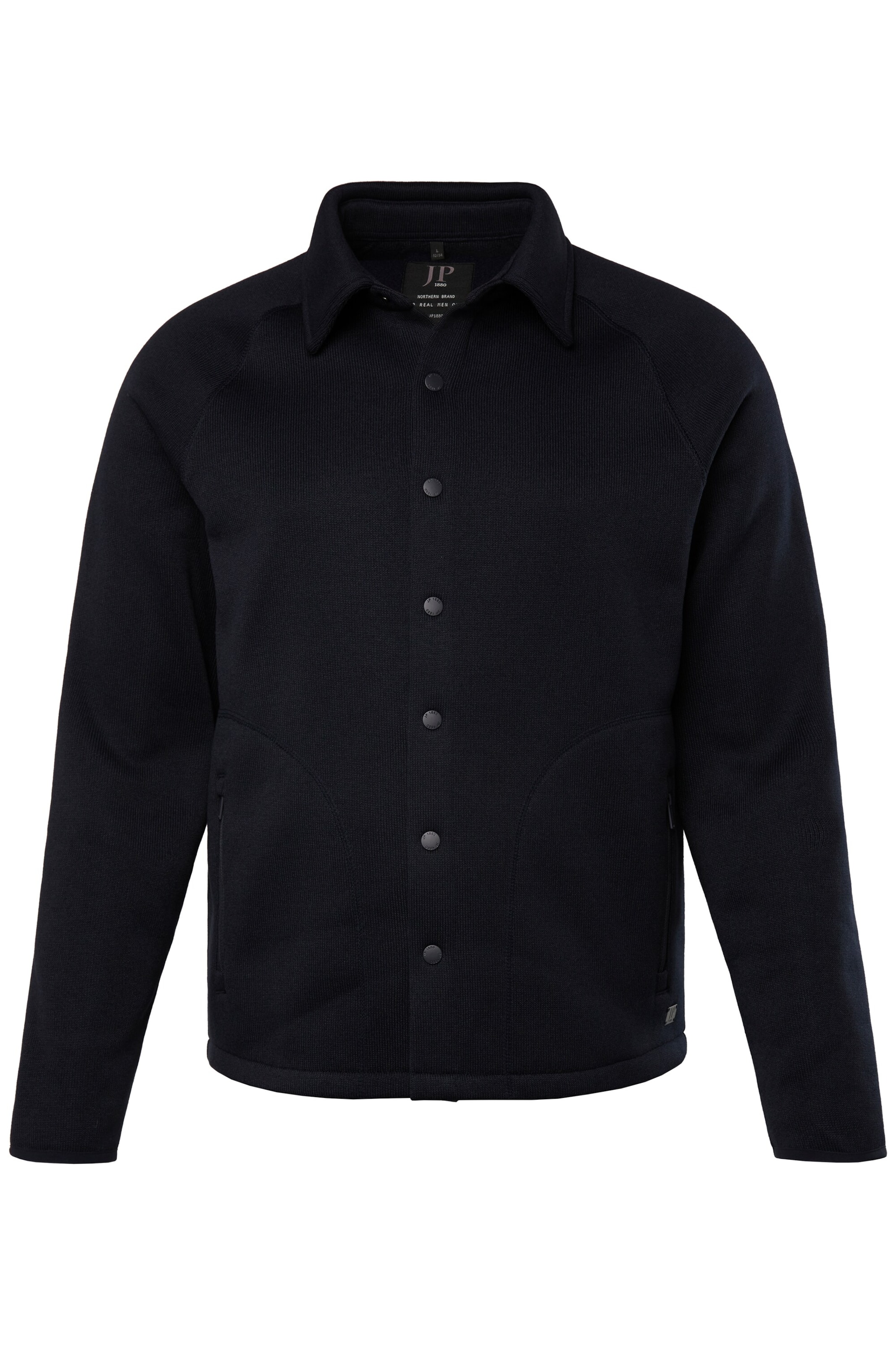 JP1880 Fleecejacke in Schwarz: Vorderseite