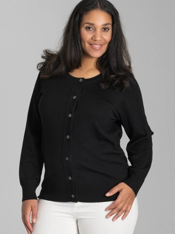 SANDGAARD Knit Cardigan 'Helsinki' in Black: front