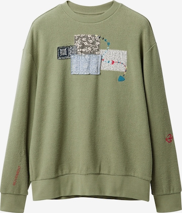 Desigual Sweatshirt in Groen: voorkant