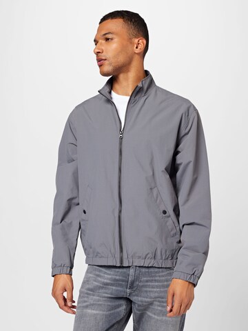 BURTON MENSWEAR LONDON Kevad-sügisjope 'Harrington', värv hall: eest vaates