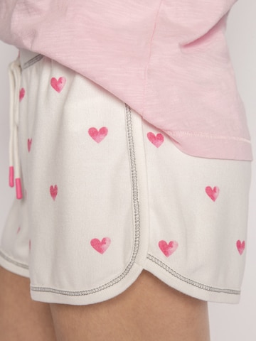 PJ Salvage - Pantalón de pijama 'Bright Stars & Brave Hearts' en blanco