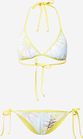DELICATELOVE Bikini 'Jil Pow' in azur / zitronengelb / taupe / weiß, Produktansicht