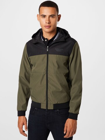 Veste mi-saison 'Seam' JACK & JONES en vert : devant