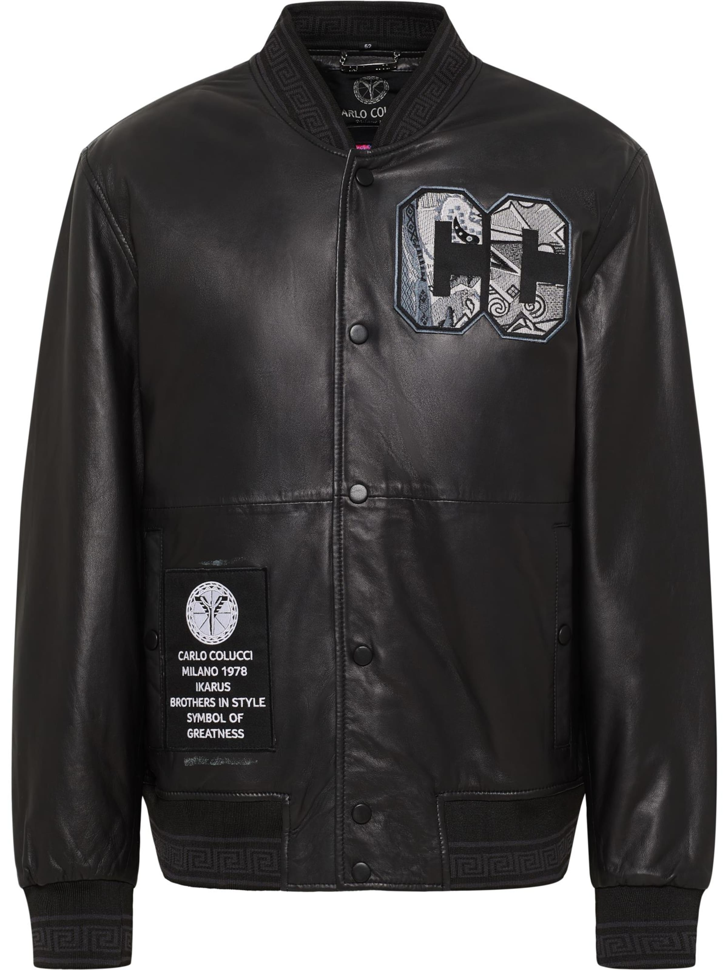 Carlo Colucci Between-season jacket ' DeLorenzo ' in Black: front