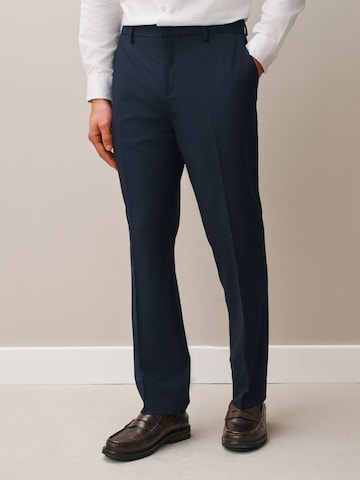 Next Regular Pleated Pants 'Motionflex' in Blue: front