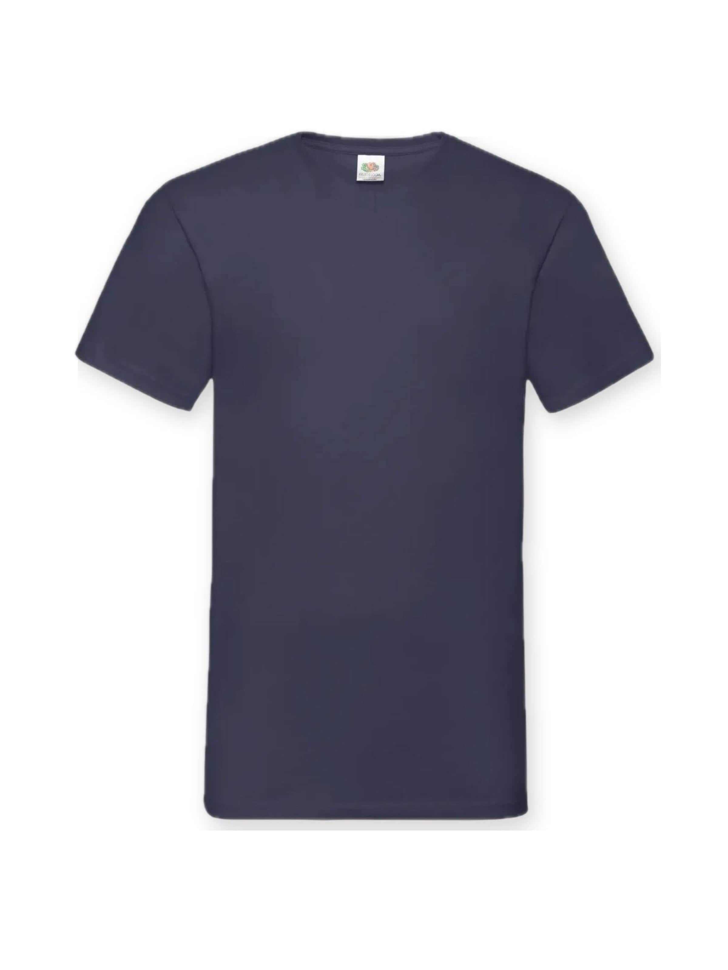 FRUIT OF THE LOOM Bluser & t-shirts 'V-Neck T-shirt' i blå: forside