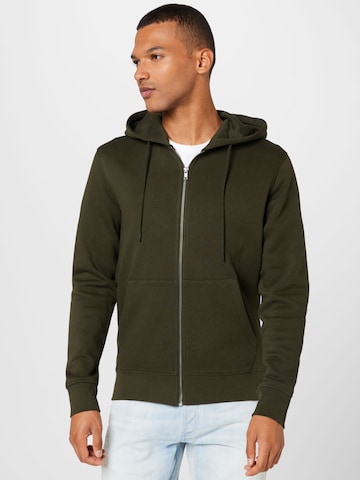 JACK & JONES Sweatjacka 'Star' i grön: framsida