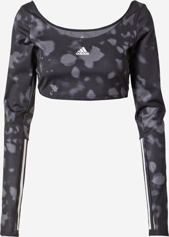 T-shirt fonctionnel 'Hyperglam Cut 3-Stripes' ADIDAS SPORTSWEAR en noir : devant