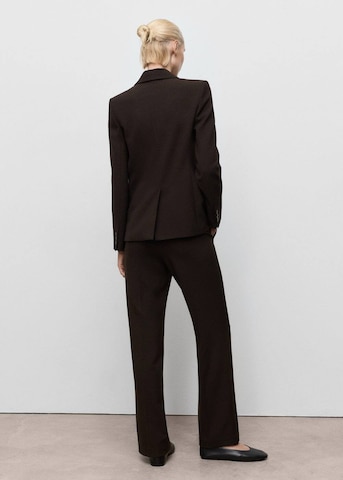 MANGO Flared Bügelfaltenhose 'Bergen' in Braun