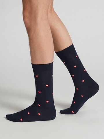 IUMAN Intimissimi Uomo Socks in Blue: front
