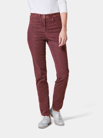 Goldner Slimfit Jeans 'Louisa' in Bruin: voorkant