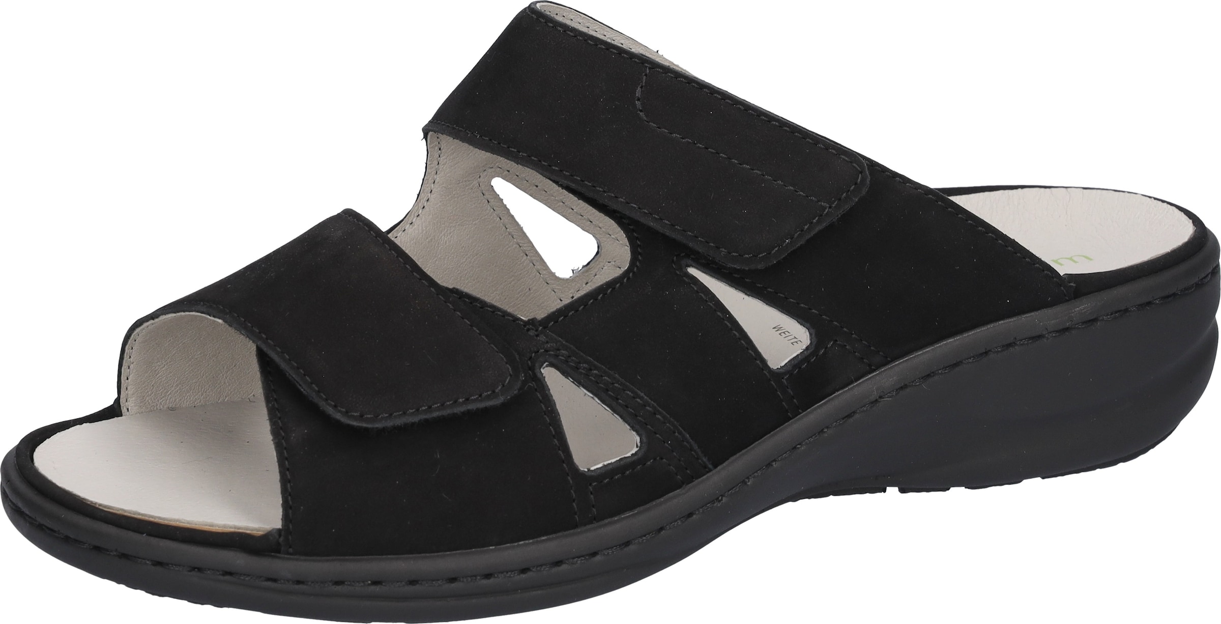 WALDLÄUFER Mules in Black: front