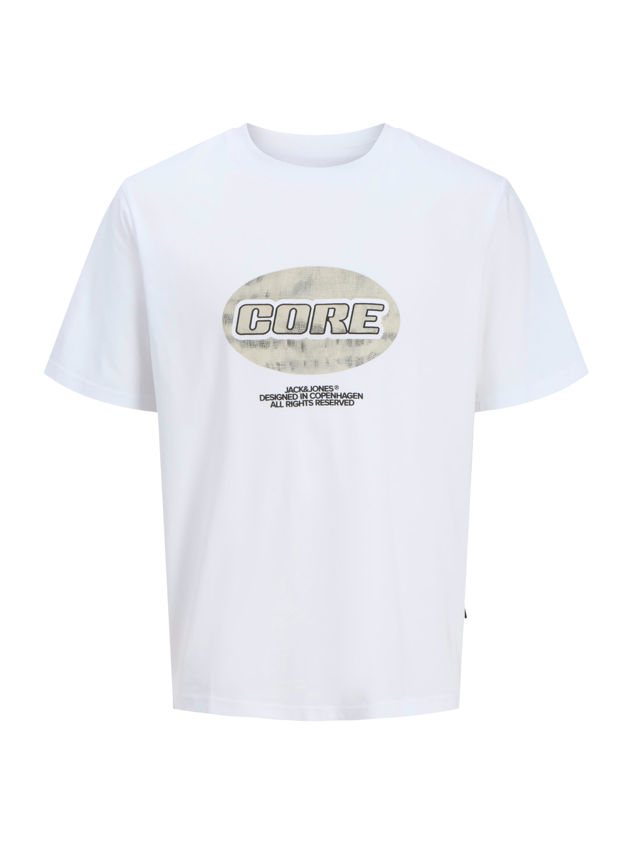 T-Shirt 'JCOLIDO' Jack & Jones Plus en blanc : devant