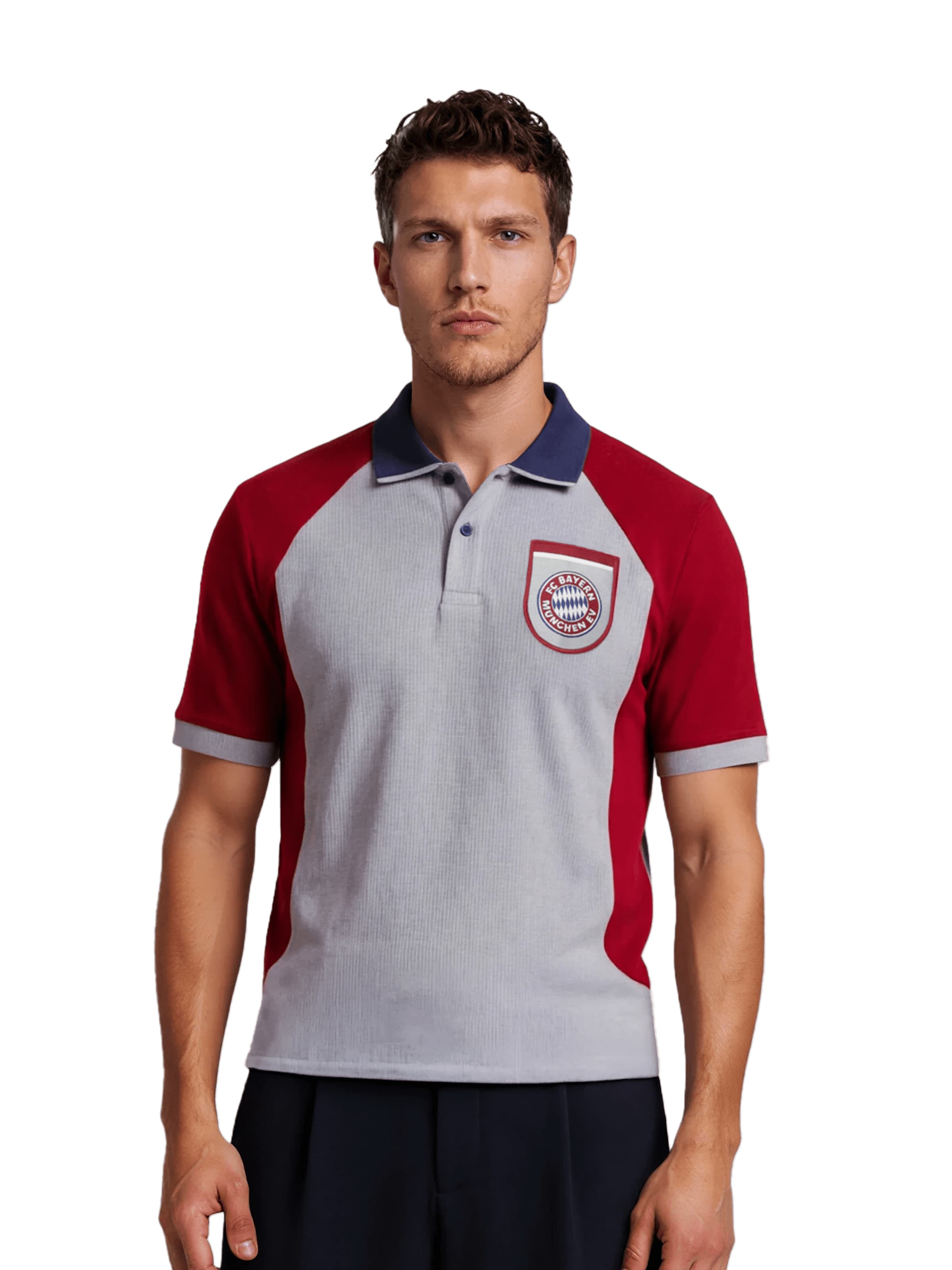 FC BAYERN MÜNCHEN Shirt in Grey: front