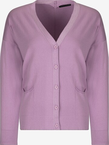 Basics and More Knit Cardigan 'Natalya' in Purple: front
