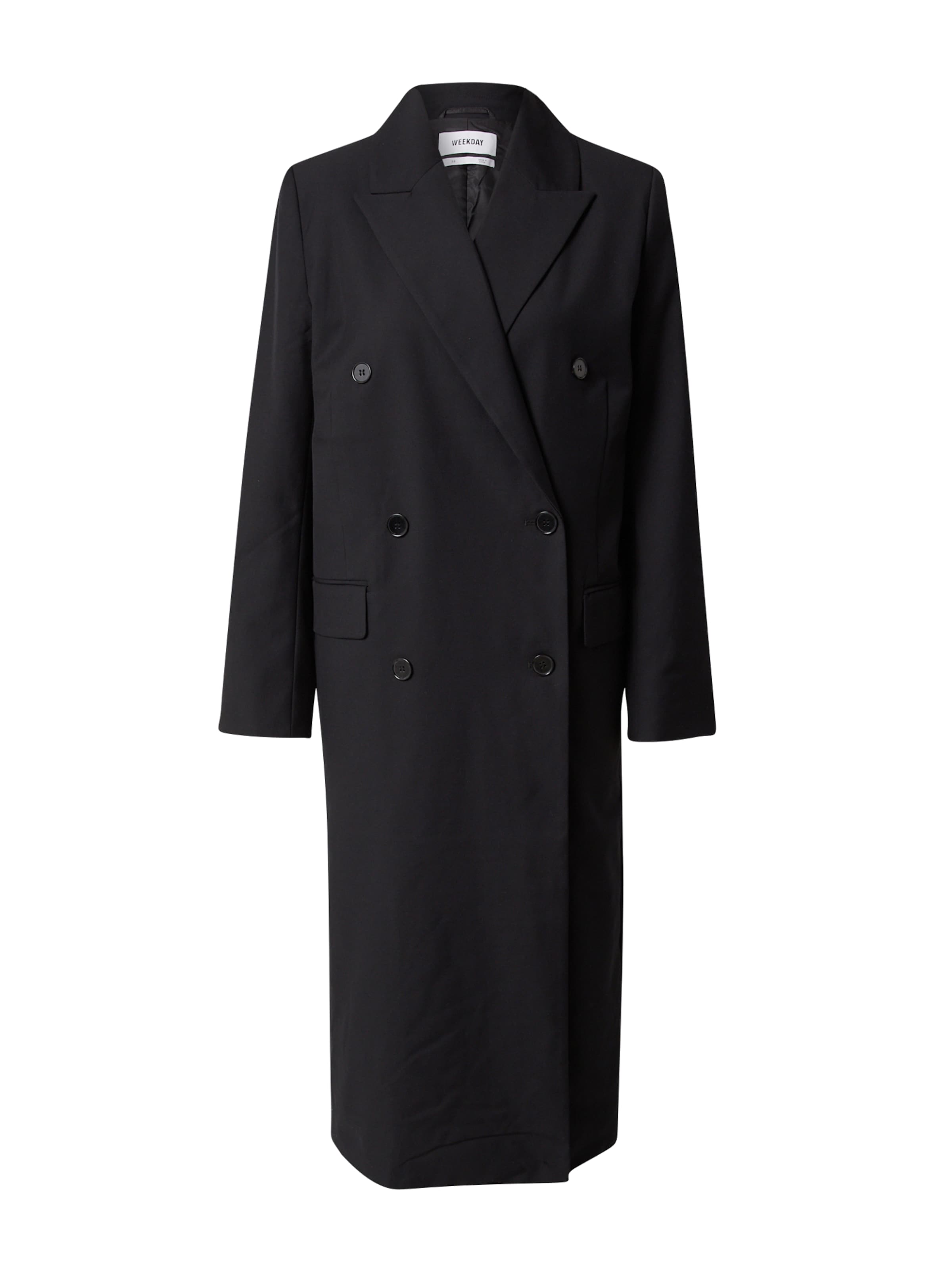 WEEKDAY Ανοιξιάτικο και φθινοπωρινό παλτό 'Navin' σε μαύρο: μπροστά