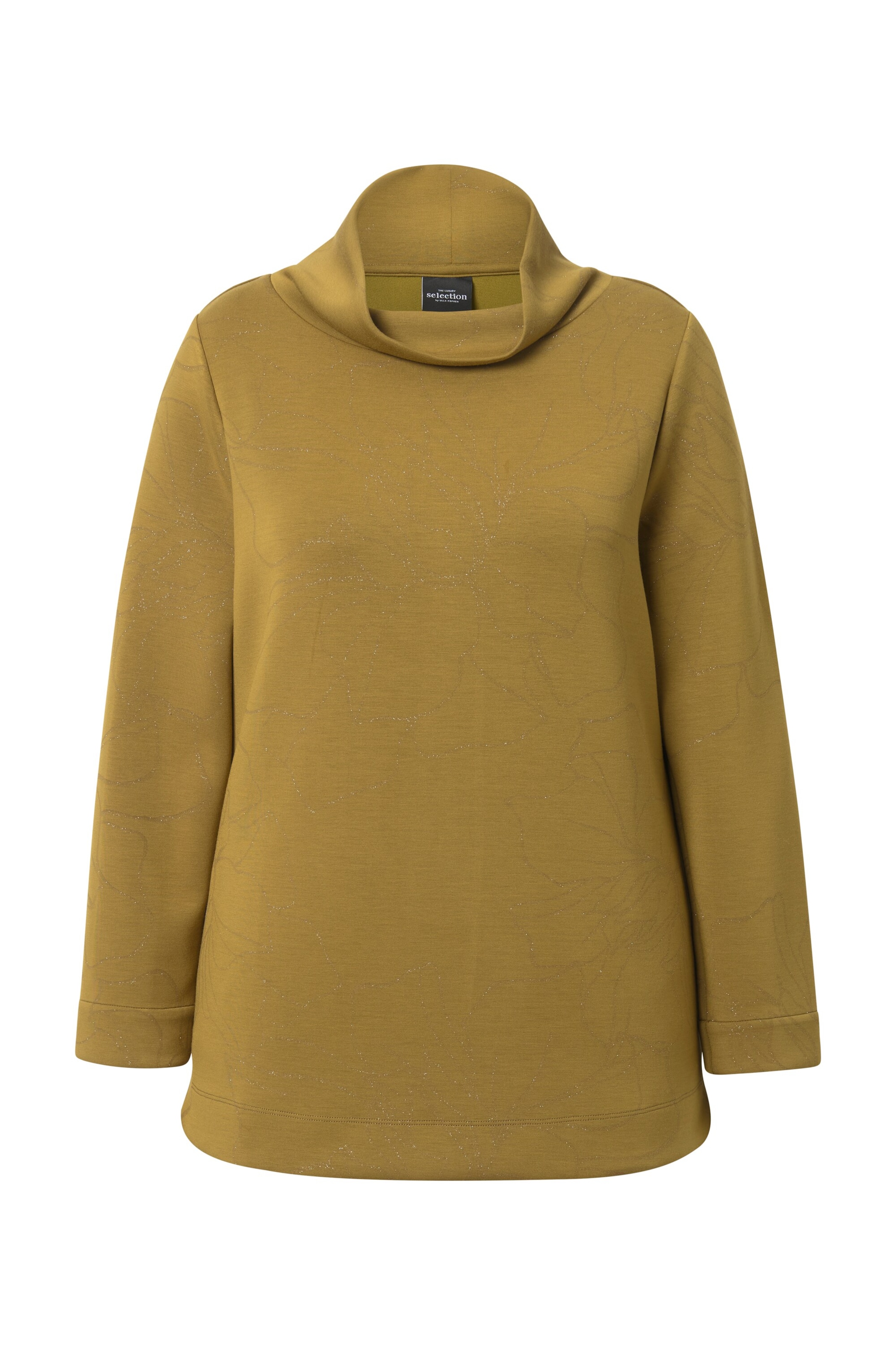 Ulla Popken Sweatshirt in Geel: voorkant