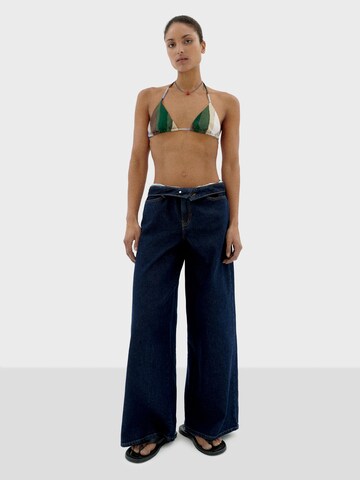 Thinking MU - Triángulo Top de bikini ' CALABRIA ' en azul