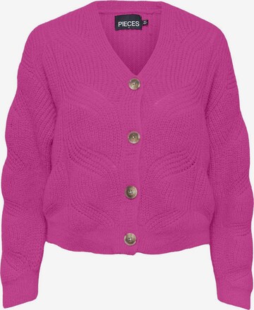 PIECES Strickjacke 'Cornelia' in Pink: predná strana