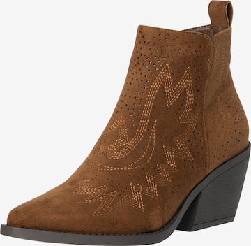 Salinyang Booties in Brown: front