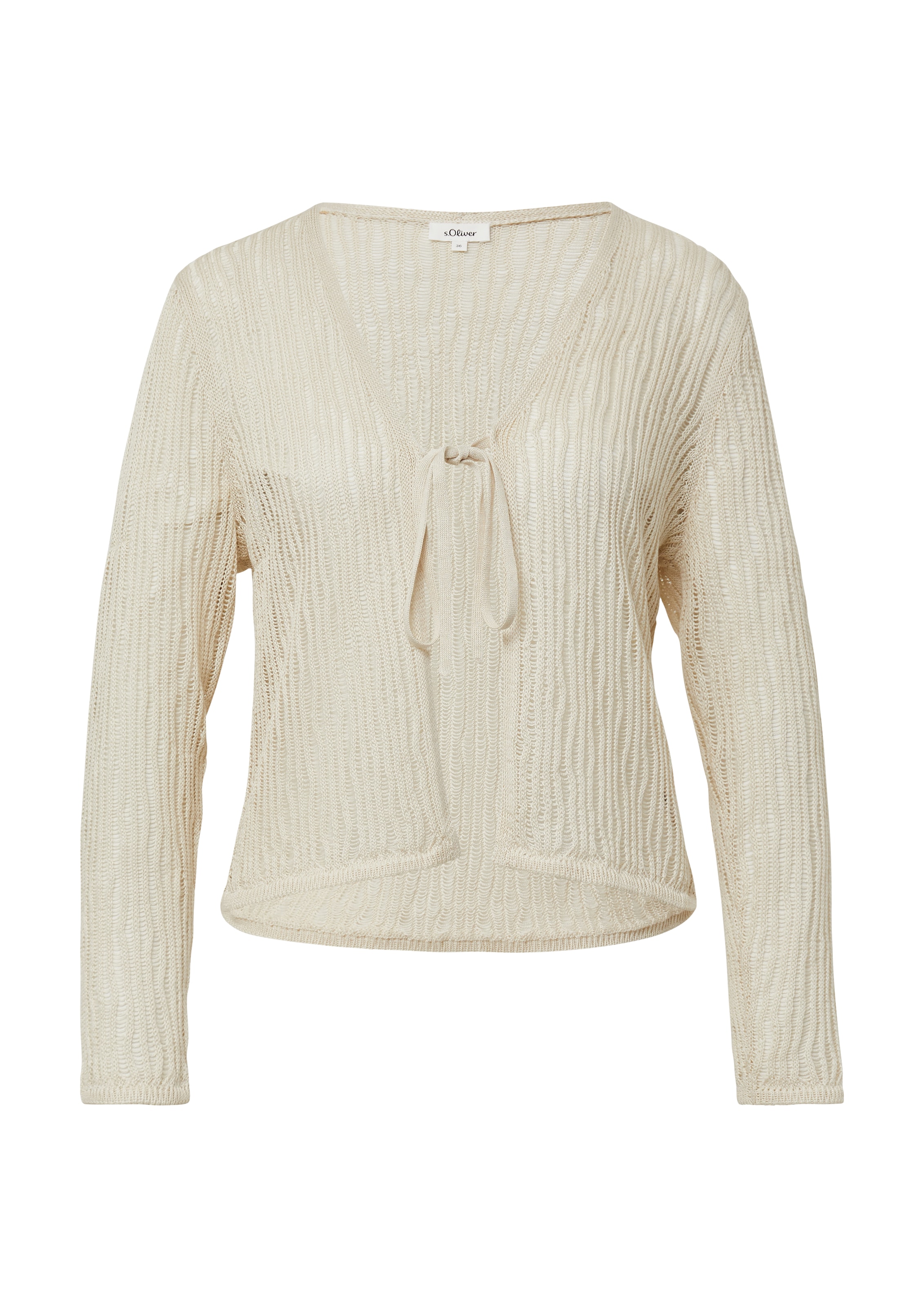 s.Oliver Strickjacke in Beige: Vorderseite