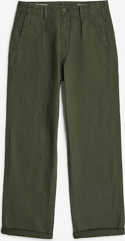 G-STAR Baggy Bandplooibroek in Groen: voorkant