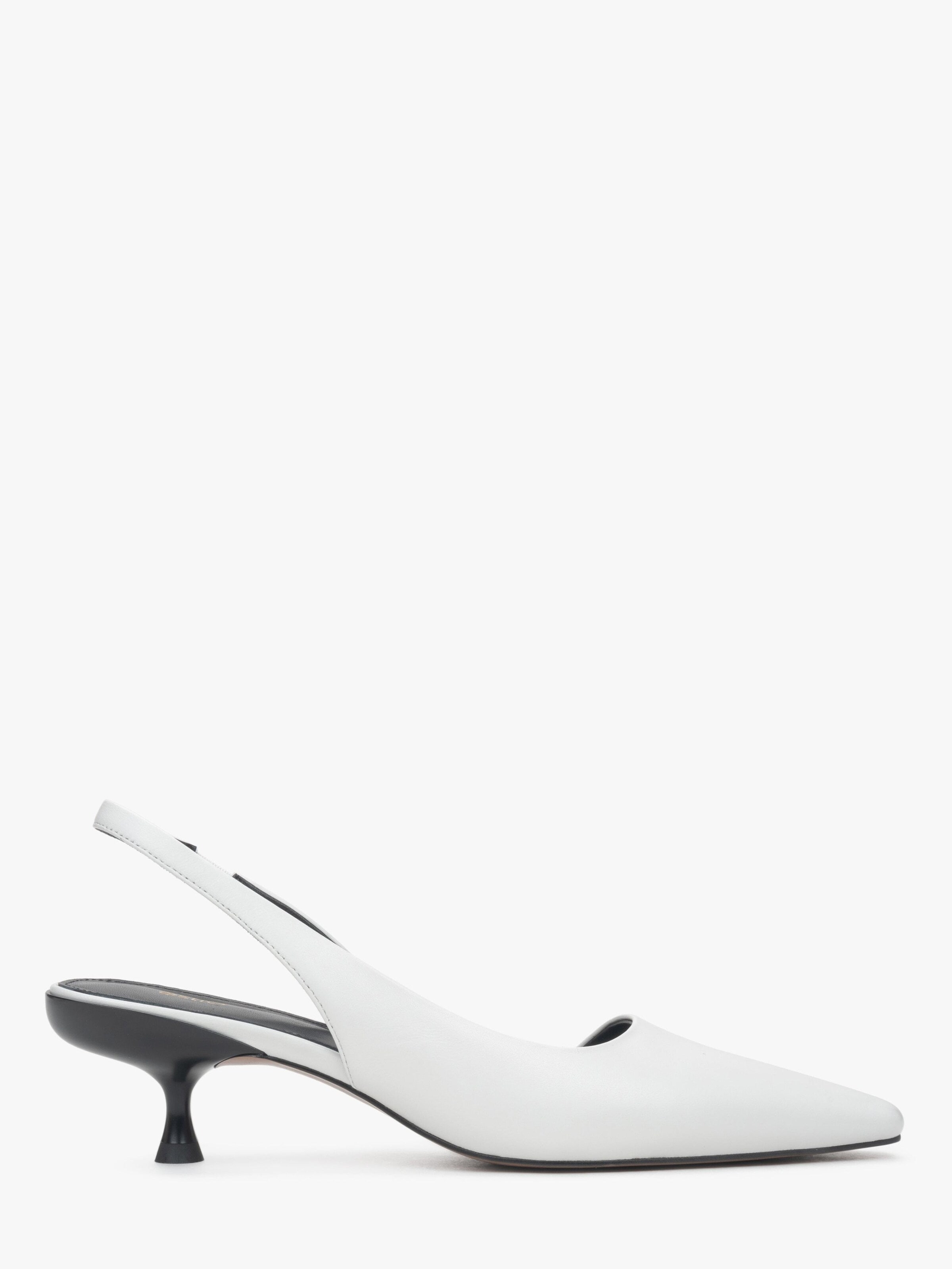 Estro Slingback pumps '203-24101-19' i vit