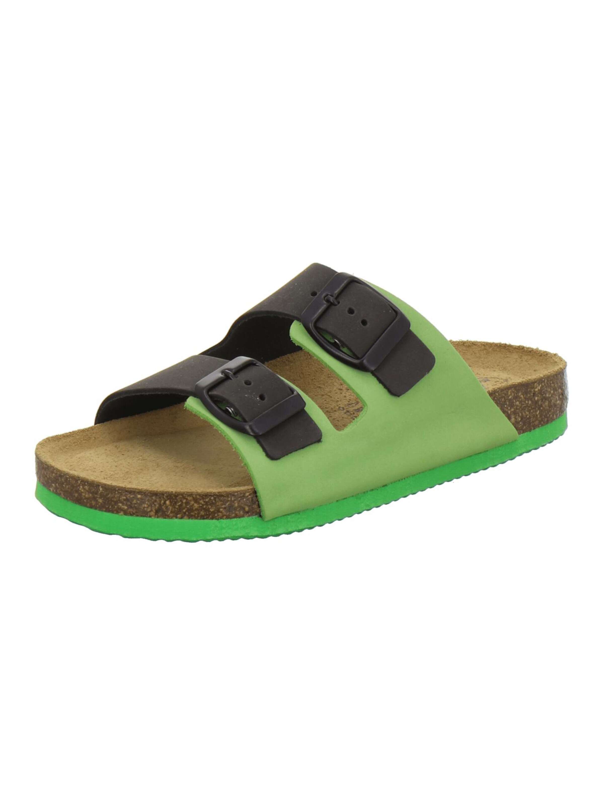 Chaussures ouvertes 'Jungen Pantolette Zweischnaller apfel' AFS-Schuhe en vert : devant